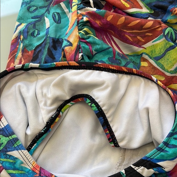 Lauren Ralph Lauren Tropical Halter One-Piece Swimsuit - Picture 6 of 7